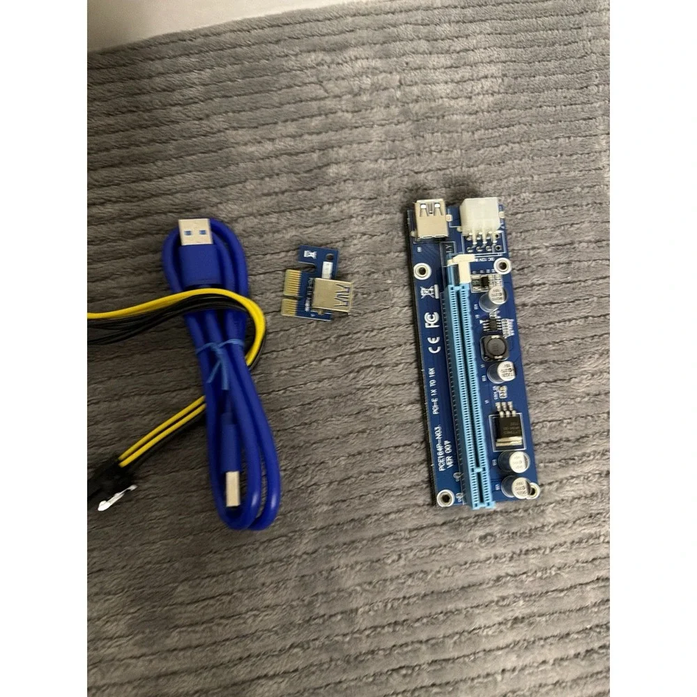 Ver006 Pci-e Riser Extender Card Usb 3.0 Easy to Use Pci-e 1x to 16x Gpu Express
